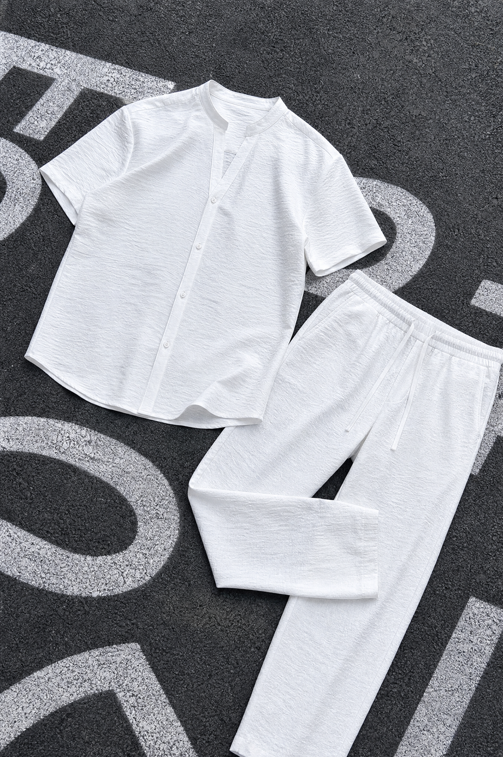Set lin blanc