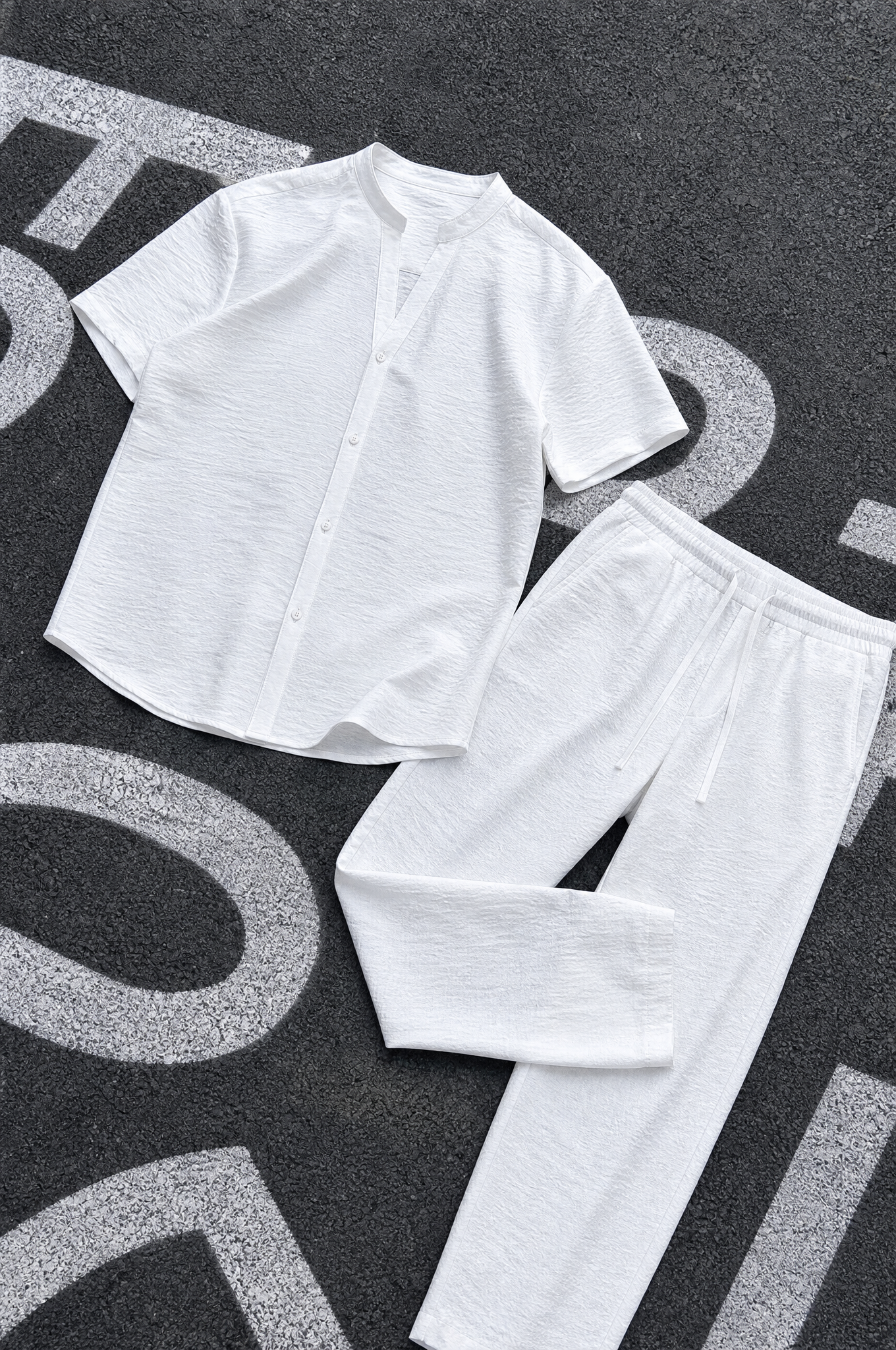 Set lin blanc