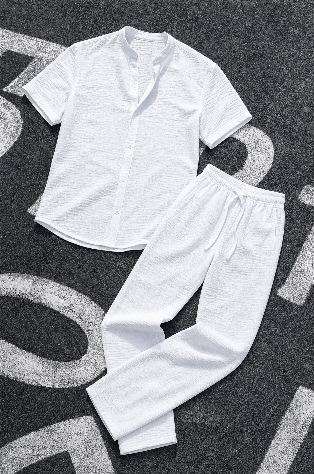 Set lin blanc